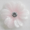 Resin Cabochons, No Hole Headwear & Costume Accessory, Flower with Acrylic Zircon 20mm, Sold by Bag