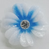 Resin Cabochons, No Hole Headwear & Costume Accessory, Flower with Acrylic Zircon 20mm, Sold by Bag