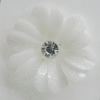 Resin Cabochons, No Hole Headwear & Costume Accessory, Flower with Acrylic Zircon 20mm, Sold by Bag