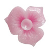 Resin Cabochons, No Hole Headwear & Costume Accessory, Flower 18mm, Sold by Bag