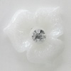 Resin Cabochons, No Hole Headwear & Costume Accessory, Flower with Acrylic Zircon 18mm, Sold by Bag