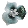 Resin Cabochons, No Hole Headwear & Costume Accessory, Flower with Acrylic Zircon 18mm, Sold by Bag