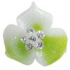 Resin Cabochons, No Hole Headwear & Costume Accessory, Flower with Acrylic Zircon 18mm, Sold by Bag