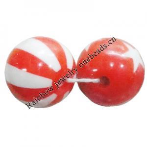 Handmade Solid Acrylic Beads, Round 20mm, Sold by Bag