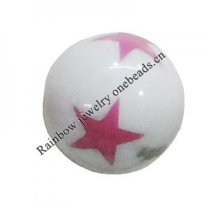 Handmade Solid Acrylic Beads, Round 20mm, Sold by Bag