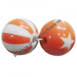 Handmade Solid Acrylic Beads, Round 16mm, Sold by Bag