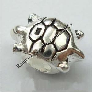 Sterling Silver Beads European Style, No troll, Animal, 13x8x7mm, Hole:Approx 4MM, Sold by PC