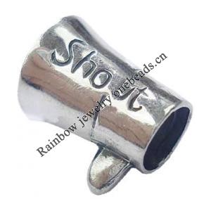 Sterling Silver Beads European Style, No troll, 10x9x8mm, Hole:Approx 4MM, Sold by PC