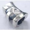 Sterling Silver Beads European Style, No troll, 11x8x6mm, Hole:Approx 4MM, Sold by PC