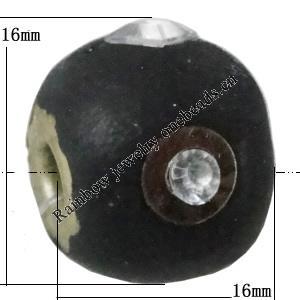 Indonesia Beads Handmade, Round 16x16mm, Hole:Approx 4mm, Sold by PC