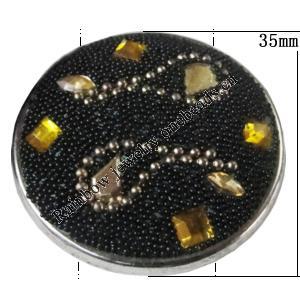 Indonesia Beads Handmade, Flat Round 35mm, Hole:Approx 1mm, Sold by PC