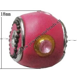 Indonesia Beads Handmade, Drum 18x18mm, Hole:Approx 3mm, Sold by PC