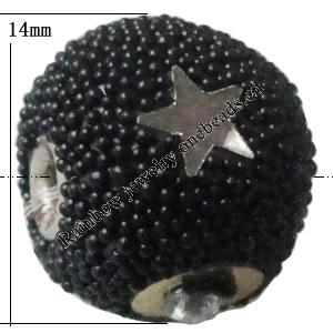 Indonesia Beads Handmade, Round 14x14mm, Hole:Approx 3mm, Sold by PC