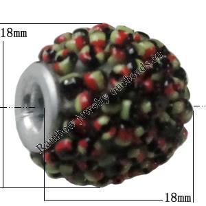 Indonesia Beads Handmade, Round 18x18mm, Hole:Approx 4mm, Sold by PC