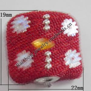 Indonesia Beads Handmade, 22x19mm, Hole:Approx 3mm, Sold by PC