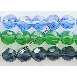 Round Crystal Beads, Handmade Faceted Round, 6mm, Sold per 13-14-Inch Strand