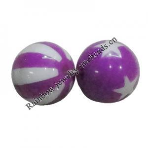 Handmade Solid Acrylic Beads, Round 12mm, Sold by Bag