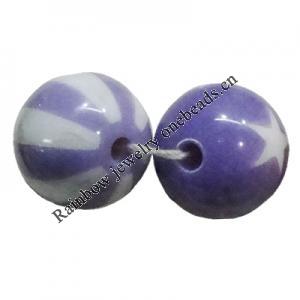 Handmade Solid Acrylic Beads, Round 12mm, Sold by Bag