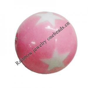 Handmade Solid Acrylic Beads, Round 20mm, Sold by Bag