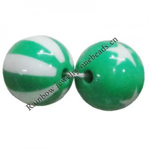 Handmade Solid Acrylic Beads, Round 16mm, Sold by Bag