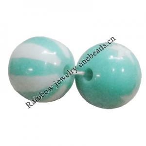 Handmade Solid Acrylic Beads, Round 20mm, Sold by Bag