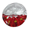 Inner Painted Acrylic Beads, Flat Round 39mm Hole:3mm, Sold by Bag