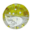 Inner Painted Acrylic Beads, Flat Round 39mm Hole:3mm, Sold by Bag