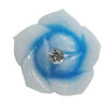 Resin Cabochons, No Hole Headwear & Costume Accessory, Flower with Acrylic Zircon 14mm, Sold by Bag