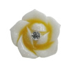 Resin Cabochons, No Hole Headwear & Costume Accessory, Flower with Acrylic Zircon 14mm, Sold by Bag