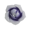 Resin Cabochons, No Hole Headwear & Costume Accessory, Flower with Acrylic Zircon 14mm, Sold by Bag