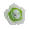 Resin Cabochons, No Hole Headwear & Costume Accessory, Flower with Acrylic Zircon 14mm, Sold by Bag