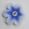 Resin Cabochons, No Hole Headwear & Costume Accessory, Flower with Acrylic Zircon 16mm, Sold by Bag