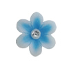 Resin Cabochons, No Hole Headwear & Costume Accessory, Flower with Acrylic Zircon 16mm, Sold by Bag