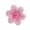 Resin Cabochons, No Hole Headwear & Costume Accessory, Flower with Acrylic Zircon 16mm, Sold by Bag