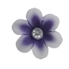 Resin Cabochons, No Hole Headwear & Costume Accessory, Flower with Acrylic Zircon 16mm, Sold by Bag