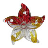 Inner Painted Acrylic Beads, Flower 50mm Hole:2.5mm, Sold by Bag