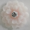 Resin Cabochons, No Hole Headwear & Costume Accessory, Flower with Acrylic Zircon 16mm, Sold by Bag