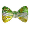 Inner Painted Acrylic Beads, Bowknot 38x24mm Hole:3mm, Sold by Bag