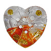 Inner Painted Acrylic Beads, Heart 30x29mmmm Hole:3mm, Sold by Bag