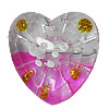 Inner Painted Acrylic Beads, Heart 30x29mmmm Hole:3mm, Sold by Bag