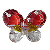 Inner Painted Acrylic Beads, Butterfly 28x21mm Hole:2.5mm, Sold by Bag