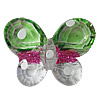 Inner Painted Acrylic Beads, Butterfly 28x21mm Hole:2.5mm, Sold by Bag