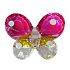 Inner Painted Acrylic Beads, Butterfly 28x21mm Hole:2.5mm, Sold by Bag