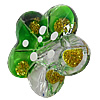 Inner Painted Acrylic Beads, Flower 28mm Hole:2.5mm, Sold by Bag