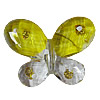 Inner Painted Acrylic Beads, Butterfly 44x33mm Hole:2mm, Sold by Bag