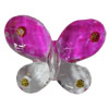 Inner Painted Acrylic Beads, Butterfly 44x33mm Hole:2mm, Sold by Bag