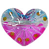 Inner Painted Acrylic Beads, Heart 49x40mm Hole:3.5mm, Sold by Bag