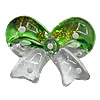 Inner Painted Acrylic Beads, Bowknot 38x29mm Hole:3mm, Sold by Bag