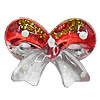 Inner Painted Acrylic Beads, Bowknot 38x29mm Hole:3mm, Sold by Bag