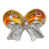 Inner Painted Acrylic Beads, Bowknot 38x29mm Hole:3mm, Sold by Bag